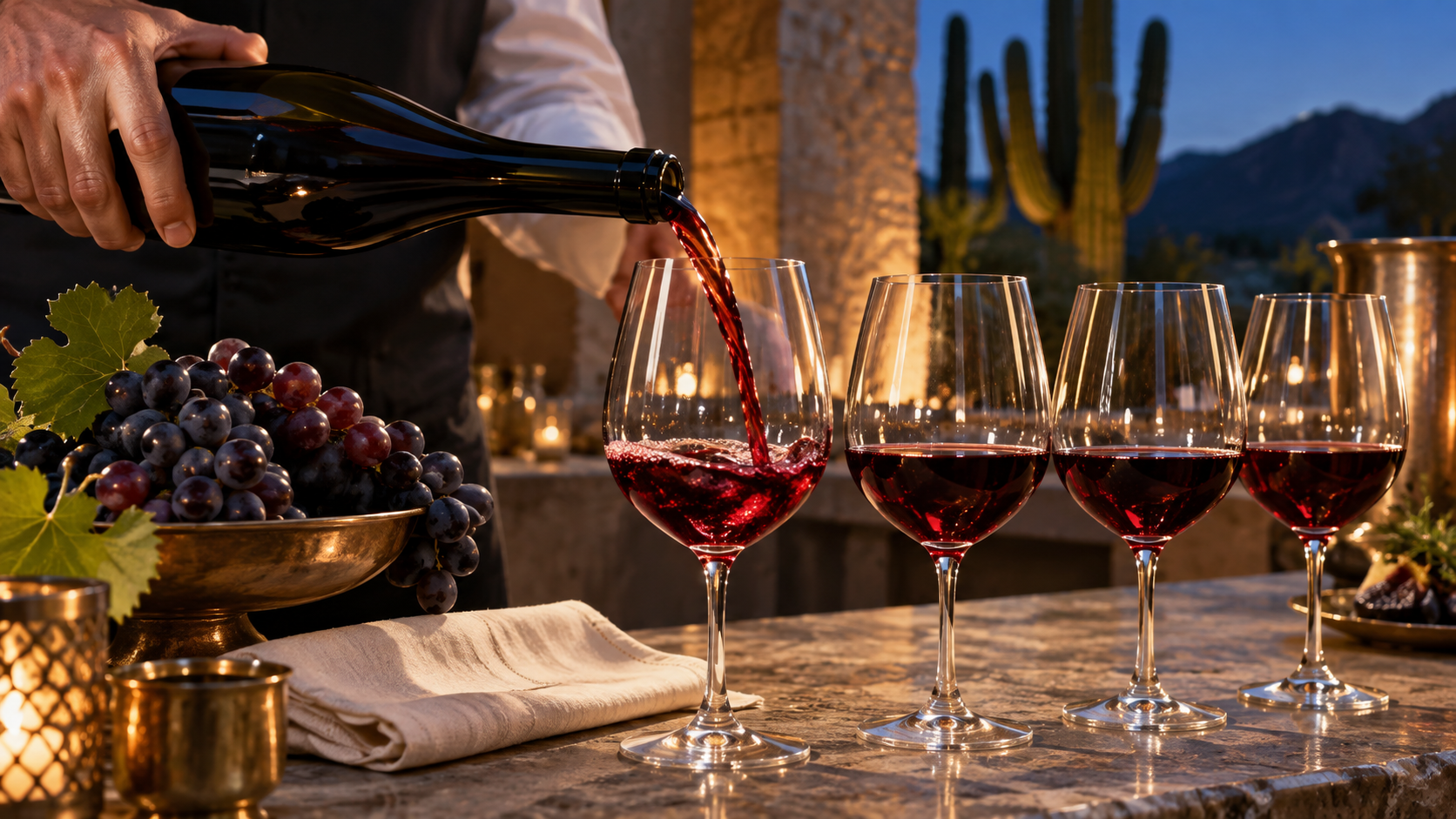 Wine being poured at a social gathering